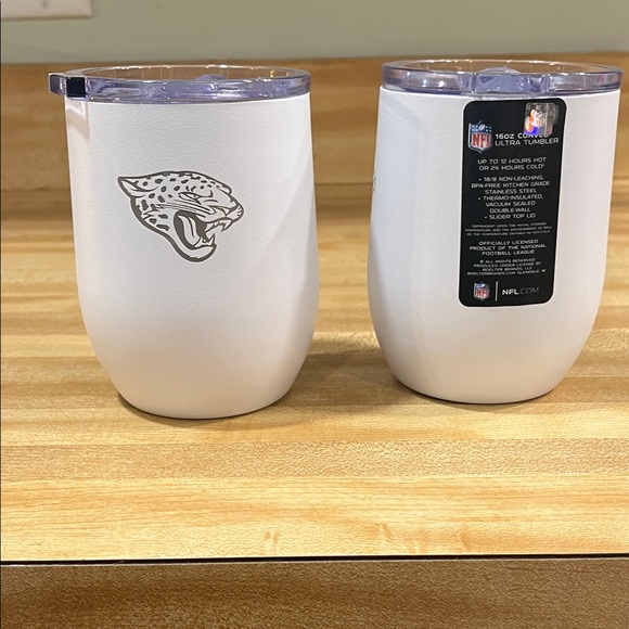 Boelter Brands Other - White Insulated Tumbler Pair with NFL Jacksonville Jaguars Logo